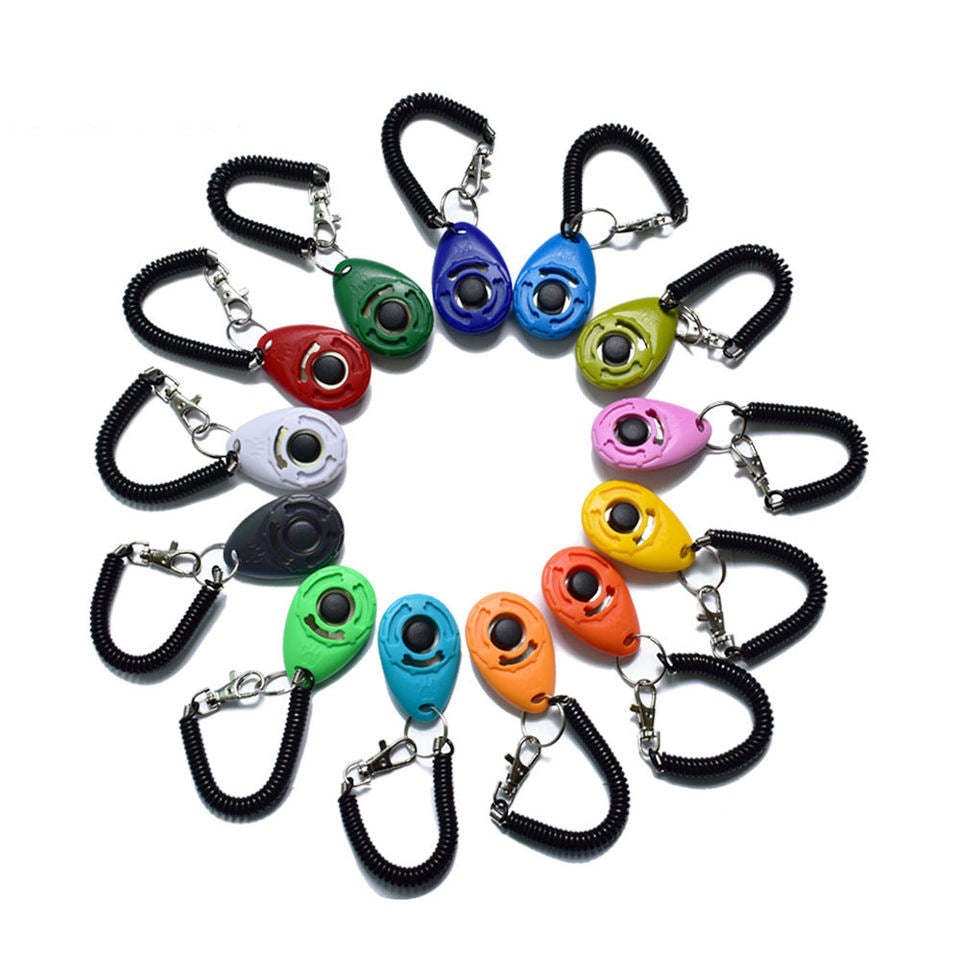 Training clickers in various colors