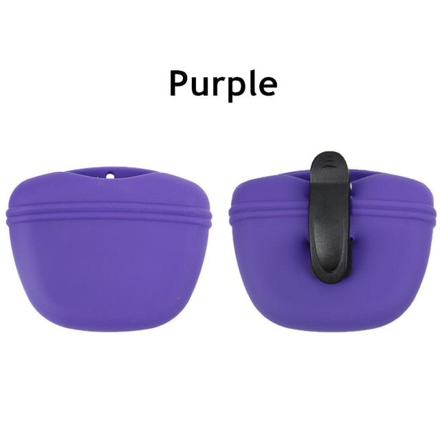 Silicone treat pouch in purple