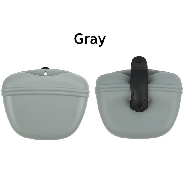 Silicone treat pouch in gray