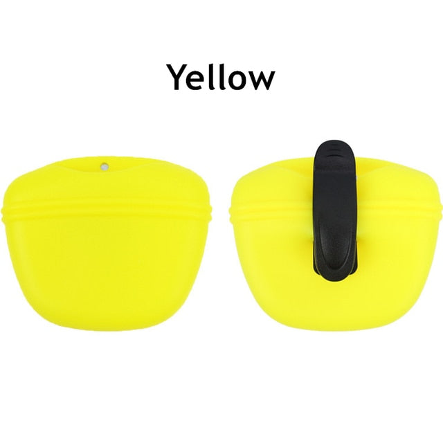 Silicone treat pouch in yellow